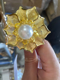 Napkin Ring decoration flower gold