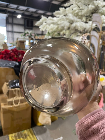 New Smoky Bud vase pot grey dusty gray candleholder 5.7”