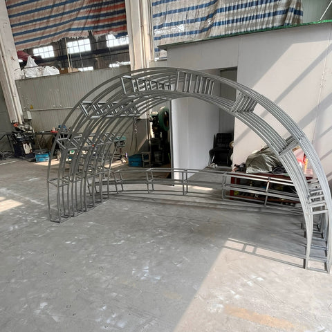 Silver u shaped arch half dome curve truss 2m diameter*
