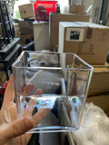 4" Clear CUBE VASE acrylic