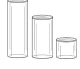 Cylinder Acrylic Stand 24" - Richview Glass Wedding Supplies