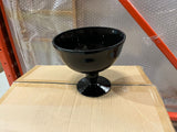 GLASS BOWL VASE PEDESTAL 6"HX7" WEDDING CENTERPIECE COMPOTE BLACK