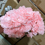 Jumbo Artificial Flower Pink Hydrangea Bunch