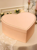 Pink heart shape Cardboard box with gold edge For fresh or preserved Flowers