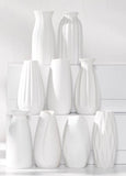 8" Ceramic Small White vase