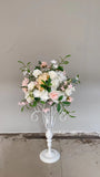 Tabletop Rose Hydrangea Arrangement pink champagne 13.75”