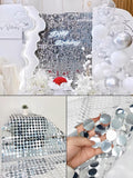 Shiny Sequin Sheet Backdrop silver Mat