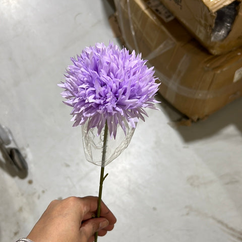 New Single Lilac Pom Artificial Filler Flower purple