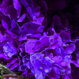 Artificial Flower Dark Purple Hydrangea Bunch 7 head silk