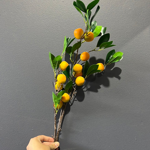 Small Yellow 🍋  Lemon branch with leaf Artificial Fruit