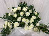 Premade Rose Arrangement Cream white with triangle wire back