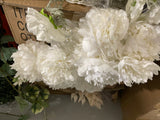 Norway 7 HEAD PEONIES PEONY BUNCH #1 white