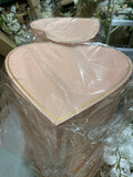Pink heart shape Cardboard box with gold edge For fresh or preserved Flowers