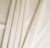 Cream White Velvet fabric per meter
