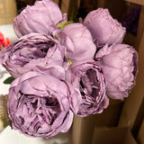 7x Peonies bunch Artificial Flower (Lilac)