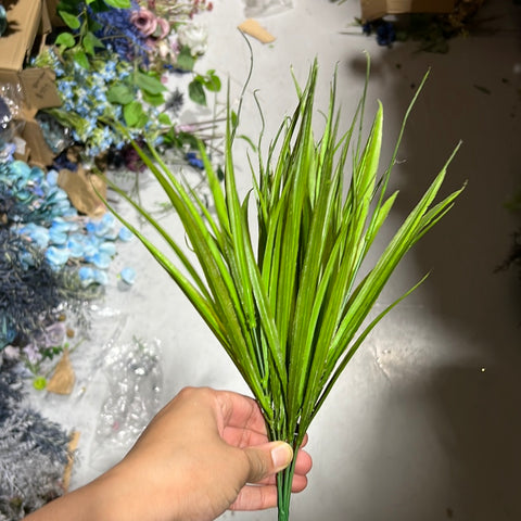 Dark Green Grass bunch thin leaf for Wedding home decor