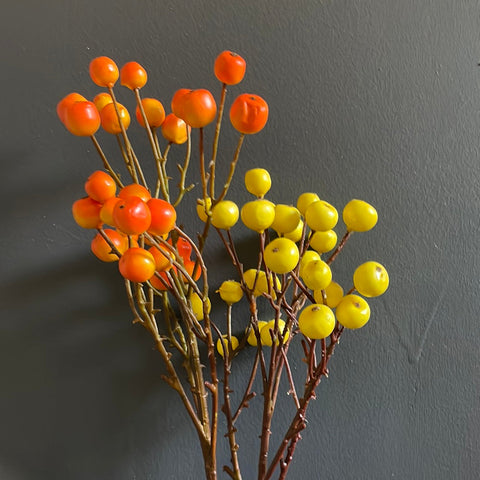 Yellow BERRY ARTIFICIAL FLOWER