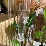 PLASTIC Hurricane Tube Candleholder glass 12"x2” Parts for candelabras