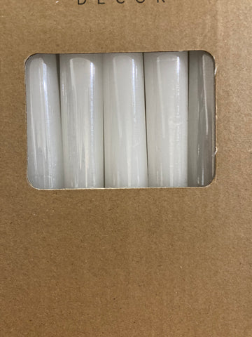 Cream Pack of 12 taper Candles wedding decor 10” long