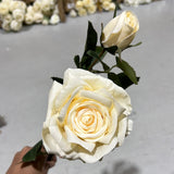 Champagne Artificial Flower Single Stem spray Fall Rose bouquet material