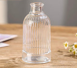 Roman Striped Crystal vintage Bud vase 5.1” H wedding centerpiece