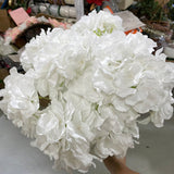 Jumbo Artificial Flower WHITE Hydrangea Bunch
