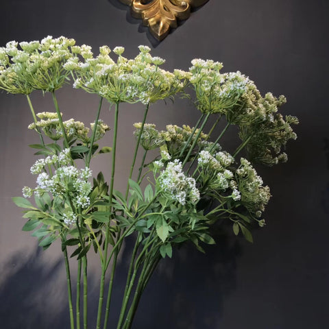 Lace artificial flower filler greenery white