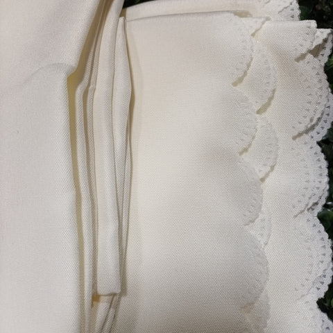Tablecloth cream polyester  rectangular 1.6mx2.4m