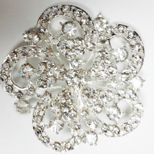 Diamond Brooch decoration - Richview Glass Wedding Supplies