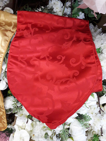 Red table runner visa damask polyester