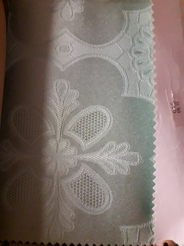 visa damask Table Cloth Square 90"x156 (Light green  with Flower )- 016