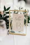 Geometric Gold Metal Photo Frame VR0008 - Richview Glass Wedding Supplies