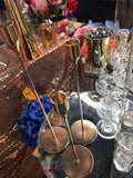 Set of 3 New Metal CANDLEHOLDER Gold Candle holder
