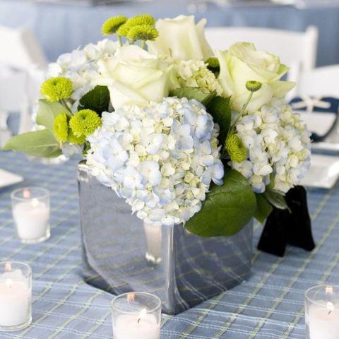 silver vase