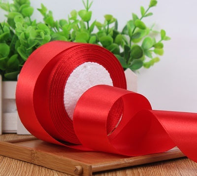 Satin Ribbon 2" wide 22 meter (red)-E667975F-5