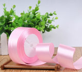 Satin ribbon roll( 3.8-4 cm/1.5" wide) (light pink)-C8D13AC8