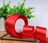 Satin ribbon roll( 3.8-4 cm/1.5" wide) (Red)- C8D13AC15