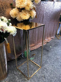 With Surface Modern Rectangular Stand Metal Gold Geometric Vases 32'' Need Assembly