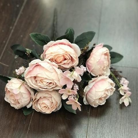 Yummy Close Head Roses Artificial Flower (blush pink)