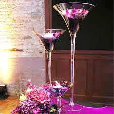 Giant Martini Glass Centerpiece