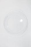 12.5" Clear Glass w/bead Charge Plate (Gold Bead) - BEA3 - Richview Glass Wedding Supplies