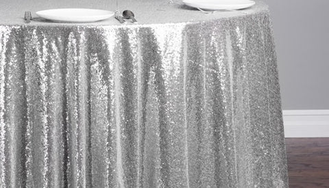 Sequin Table Cloth Square 90"x156 (silver)-seq3