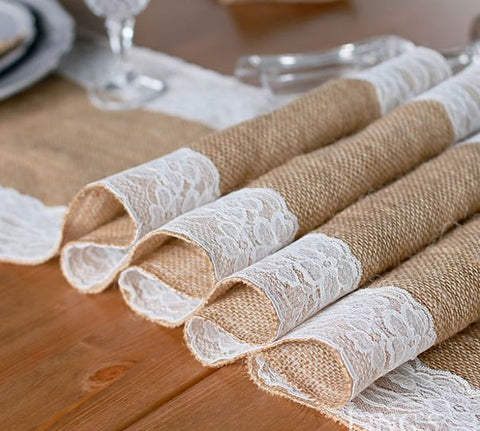 Burlap table runner - Richview Glass Wedding Supplies