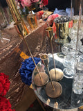 Set of 3 New Metal CANDLEHOLDER Gold Candle holder