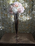 MERCURY Rose GOLD 16" PILSNER TRUMPET CONE VASE