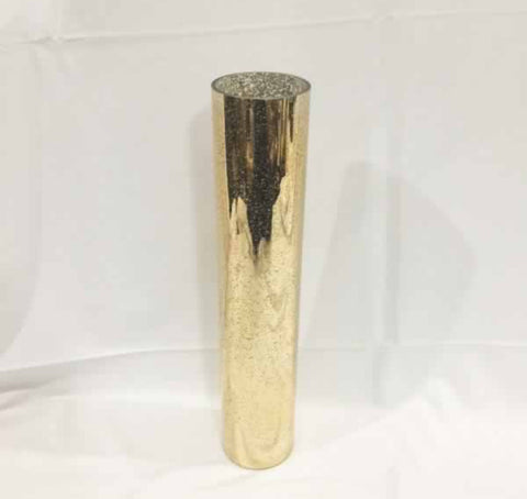Mercury Gold Cylinder Vase 16"x4" wedding centrepieces