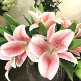 Pink Soft Touch Stargazer Lily Artificial flowers