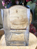 4"x4"x12" Cube Square Vase - Richview Glass Wedding Supplies