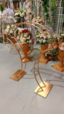 Gold Metal Stand Mushroom with round top