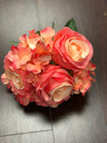 Silk Flower Bouquet Regular Size (Coral)-SIL1-3